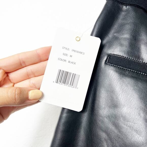 ZAC AND RACHEL BLACK FAUX LEATHER WOMEN STRETCHY PANTS SIZE MEDIUM BRAND NEW - Picture 4 of 7